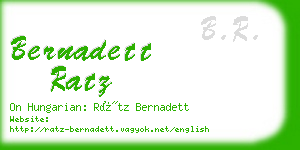 bernadett ratz business card